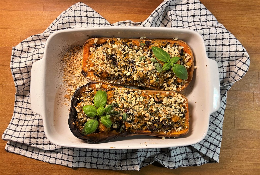 Oven baked butternut squash
